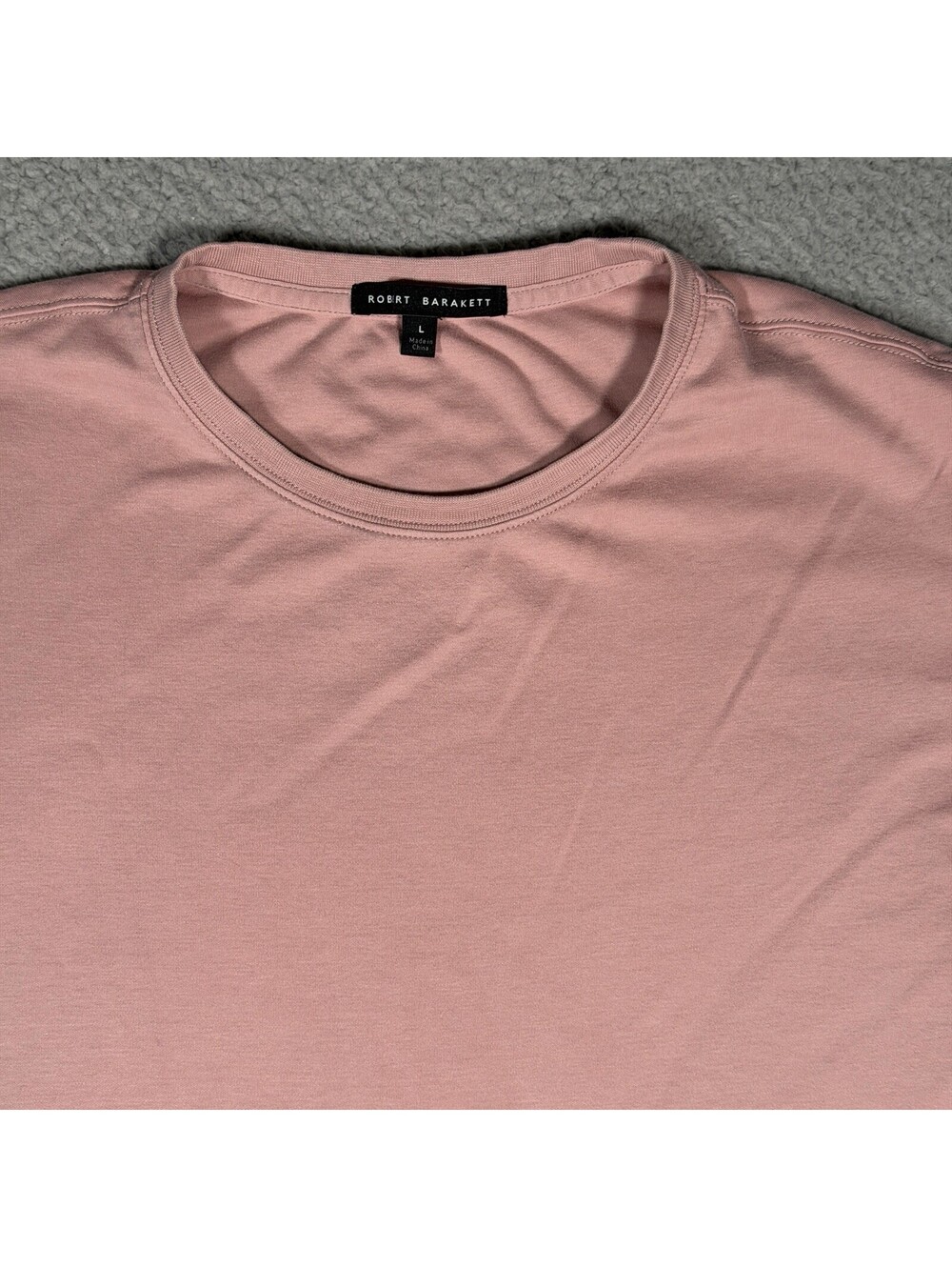 Robert Barakett Large T-Shirt Cool Pink Pima Cotton Crew Neck Designer Mens